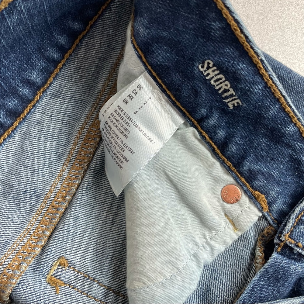 American Eagle Shortie Distressed Denim Shorts - Picture 6 of 8